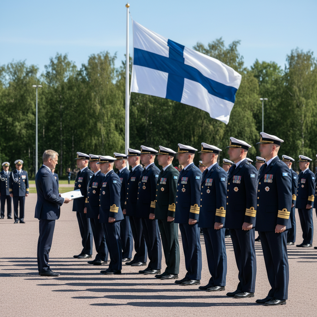 Puolustusvoimissa lukuisia ylennyksiä lippujuhlan päivänä