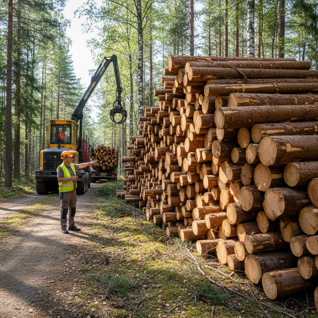Puukauppa vilkastui kesäkuussa tukkien hintojen pysyessä korkealla