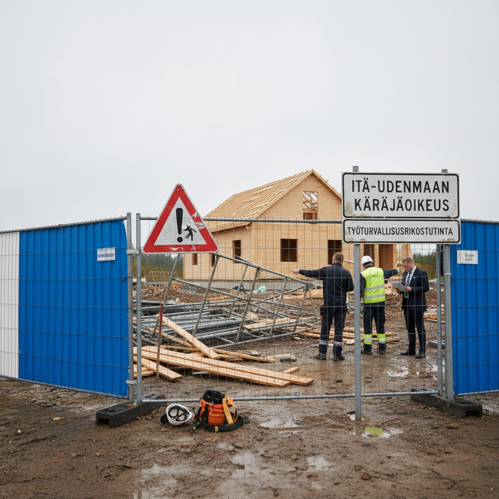 Rakennusyhtiölle ja toimitusjohtajalle sakkoja työturvallisuusrikoksesta