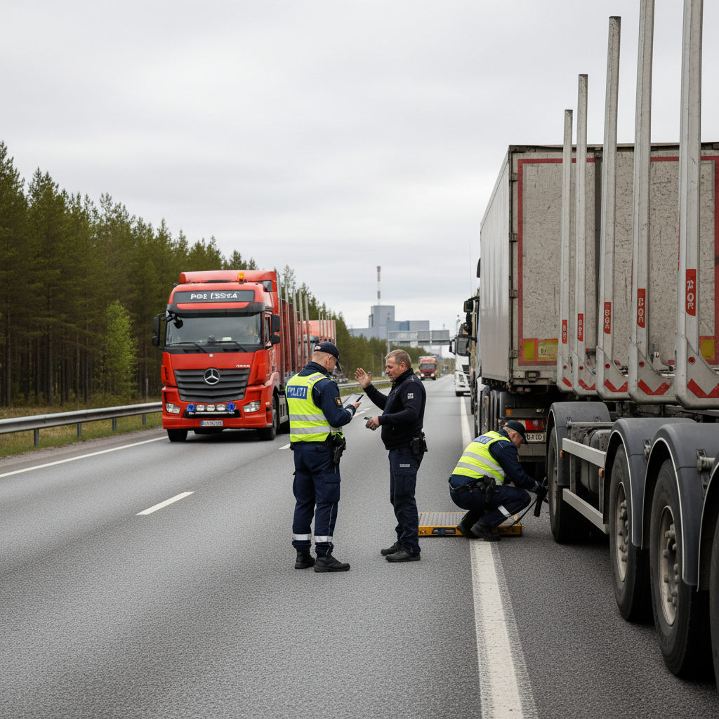 Raskaan liikenteen valvonnassa runsaasti huomautettavaa Oulussa