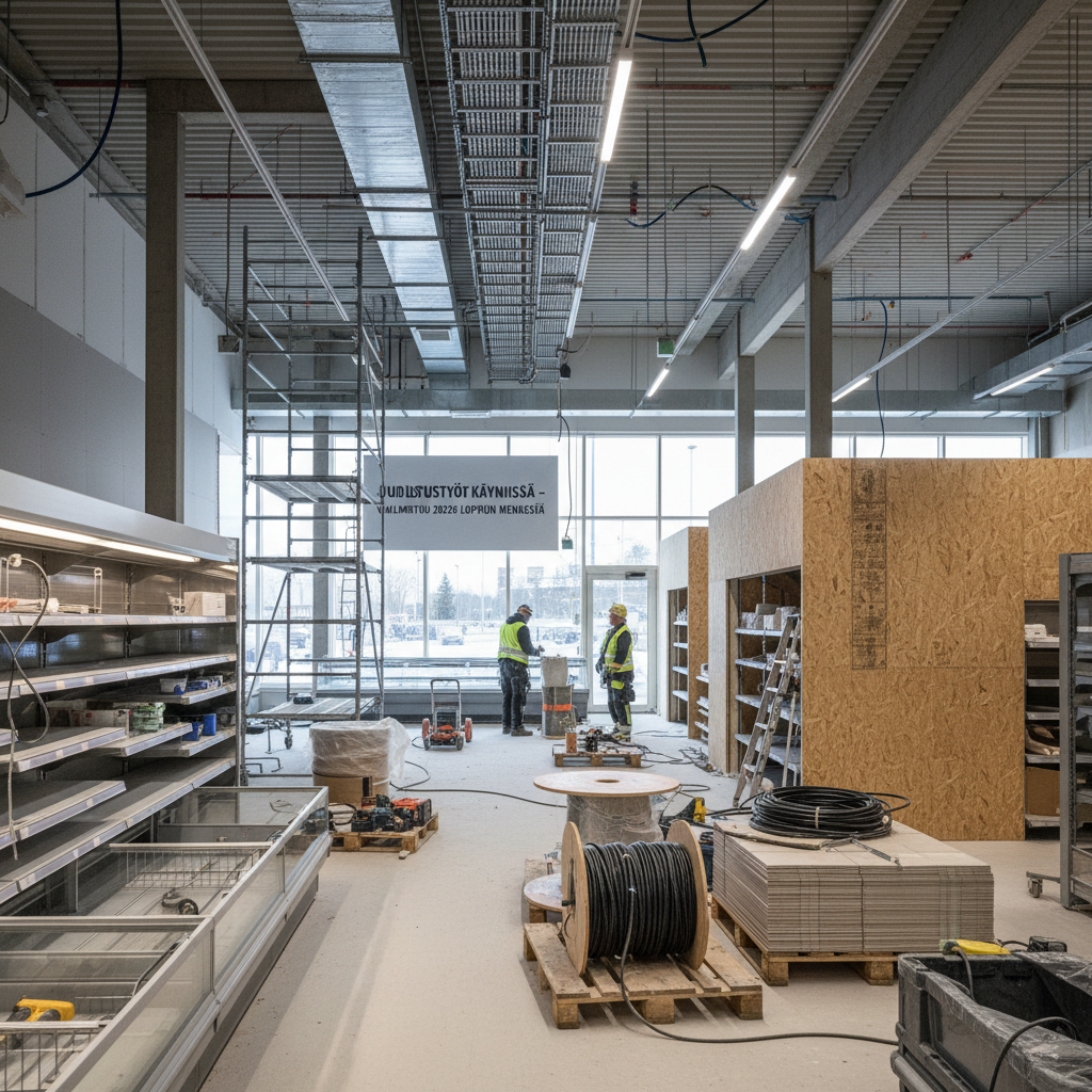 S-market Näsin uudistustyöt etenevät Porvoossa