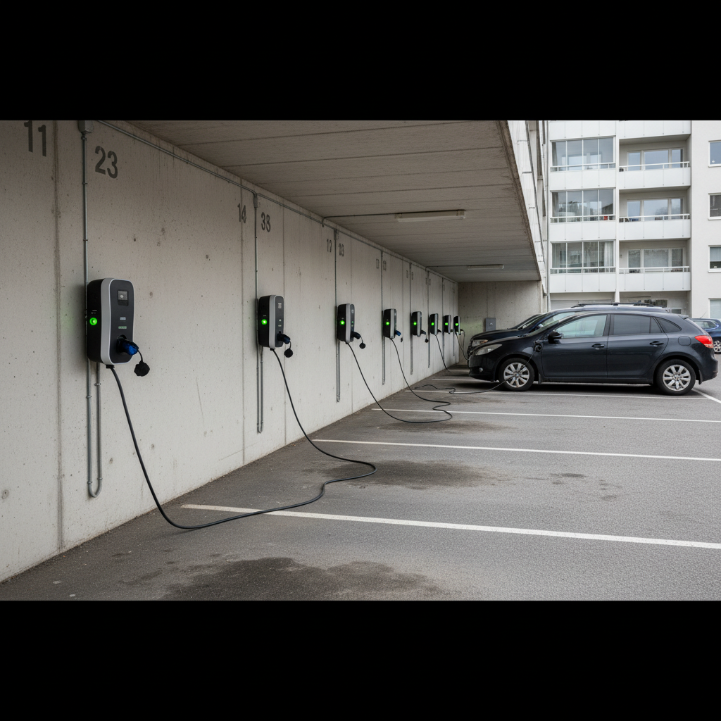 Sähköautojen latauspisteet yleistyvät vauhdilla taloyhtiöissä