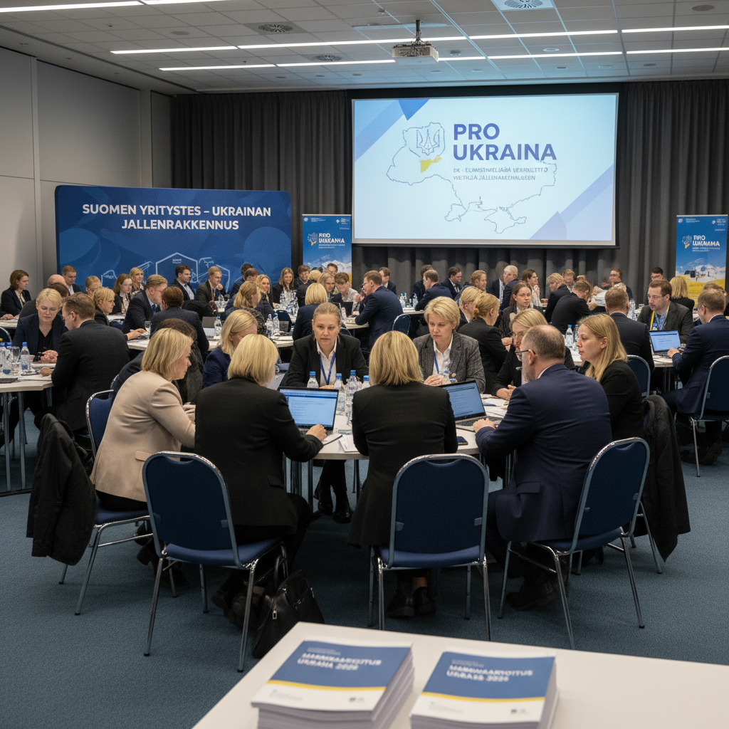 Sata suomalaisyritystä selvittää vientiä Ukrainan jälleenrakennukseen
