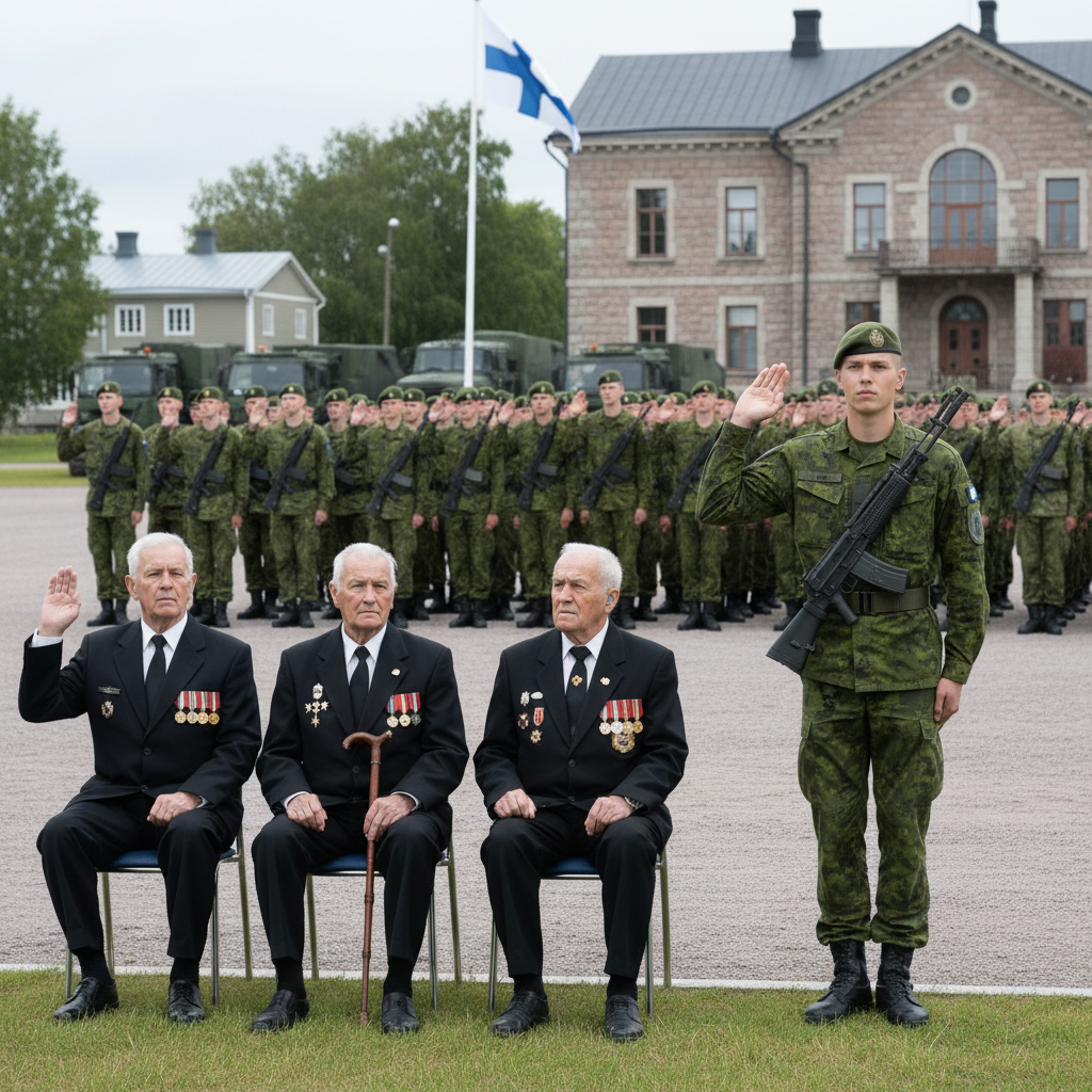 Sotaveteraanit osallistuivat alokkaiden valatilaisuuksiin Hämeessä