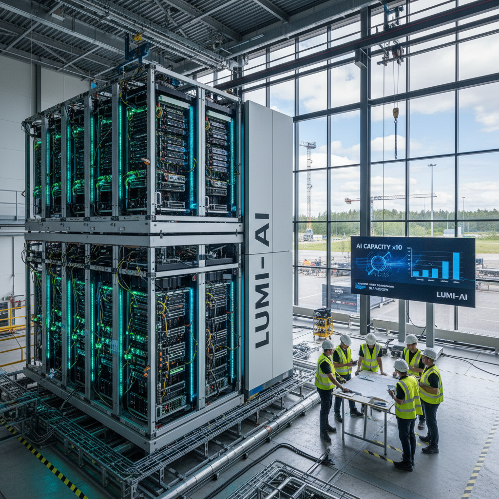 Suomeen rakennetaan uusi tekoälysupertietokone LUMI-AI