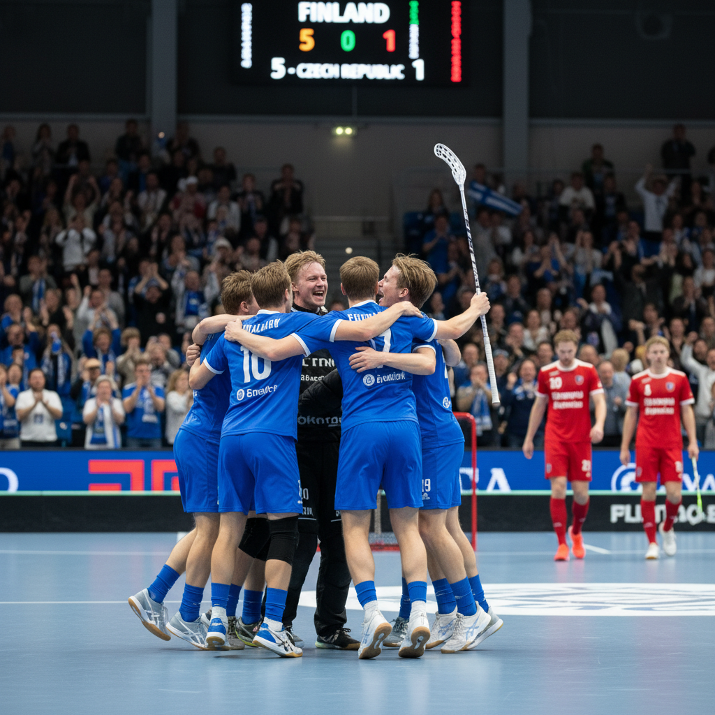 Suomen miehet voittoon Tshekistä salibandyn maaottelussa