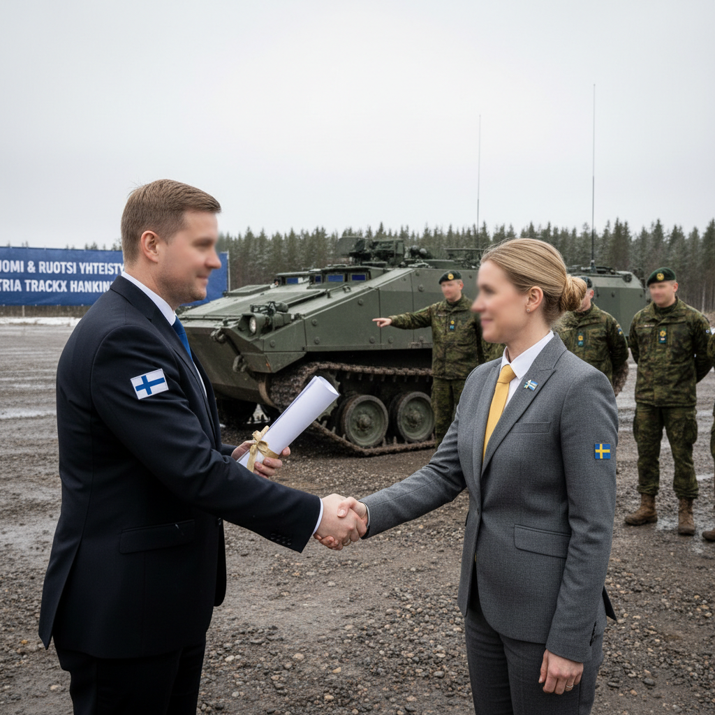 Suomi ja Ruotsi yhteistyöhön Patrian tela-ajoneuvohankinnoissa
