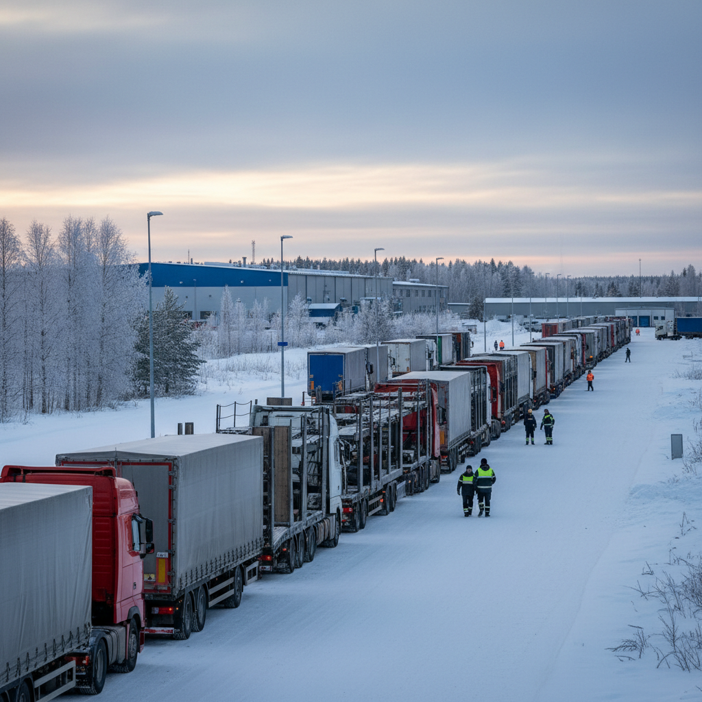 Syyte törkeästä säännöstelyrikoksesta Lappeenrannassa: Venäjälle vietiin 135 rekkaa