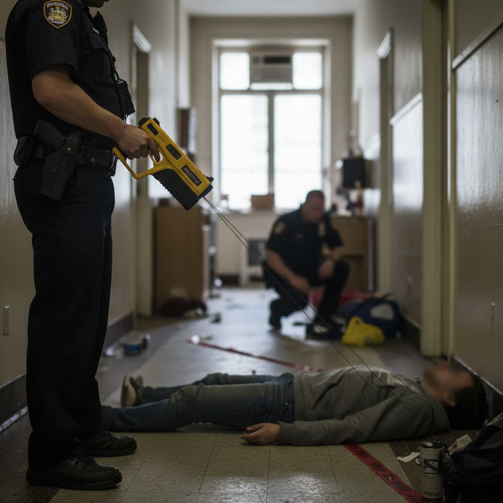 Syyttäjä arvioi poliisin etälamauttimen käyttöä häiriötehtävällä
