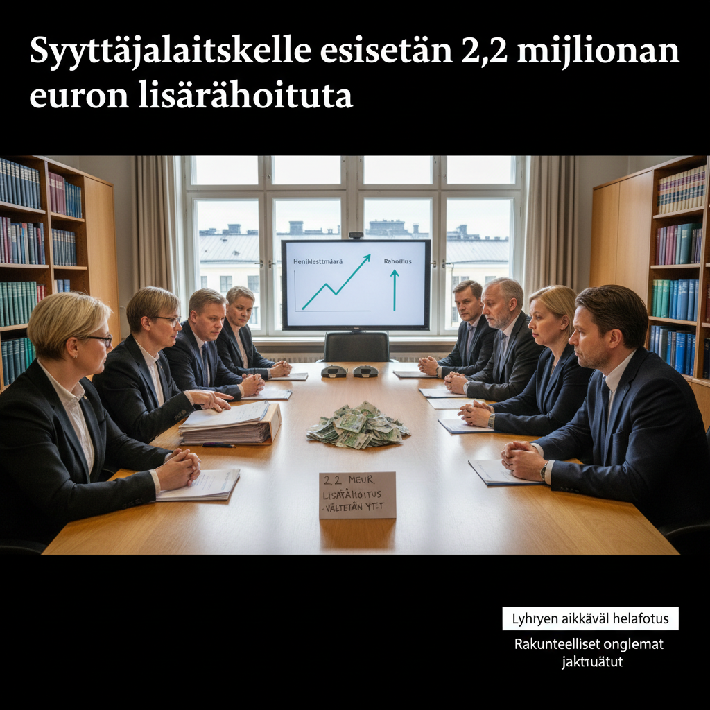 Syyttäjälaitokselle esitetään 2,2 miljoonan euron lisärahoitusta
