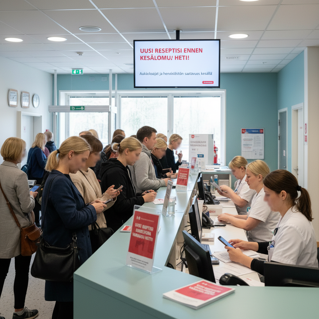 Terveyspalvelut kehotitavat uusimaan reseptit ennen kesälomia