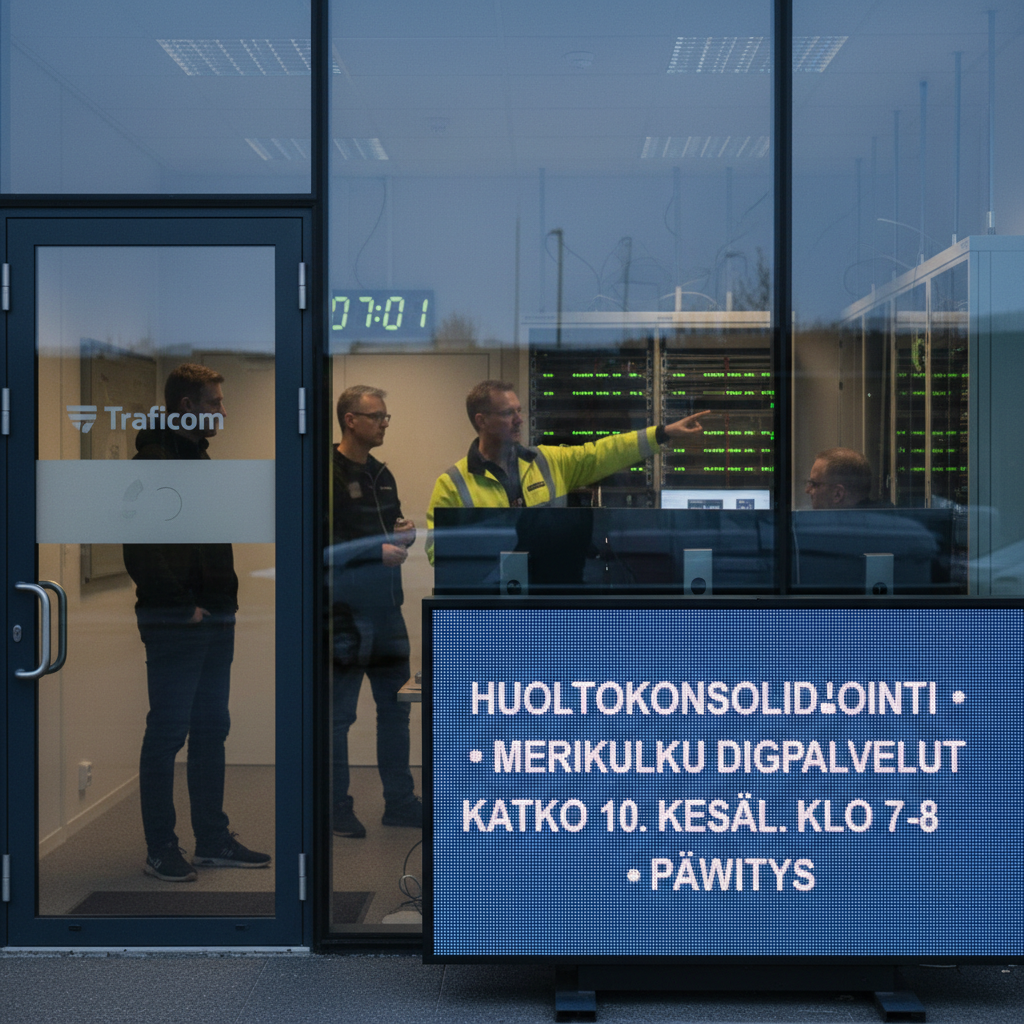 Traficomin merenkulun digipalveluissa lyhyt huoltokatko kesäkuussa