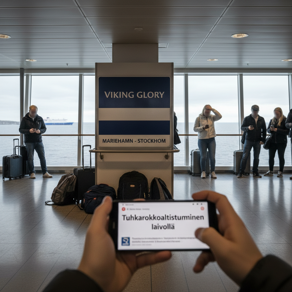 Tuhkarokkoaltistuminen Ahvenanmaan ja Ruotsin välisillä laivoilla