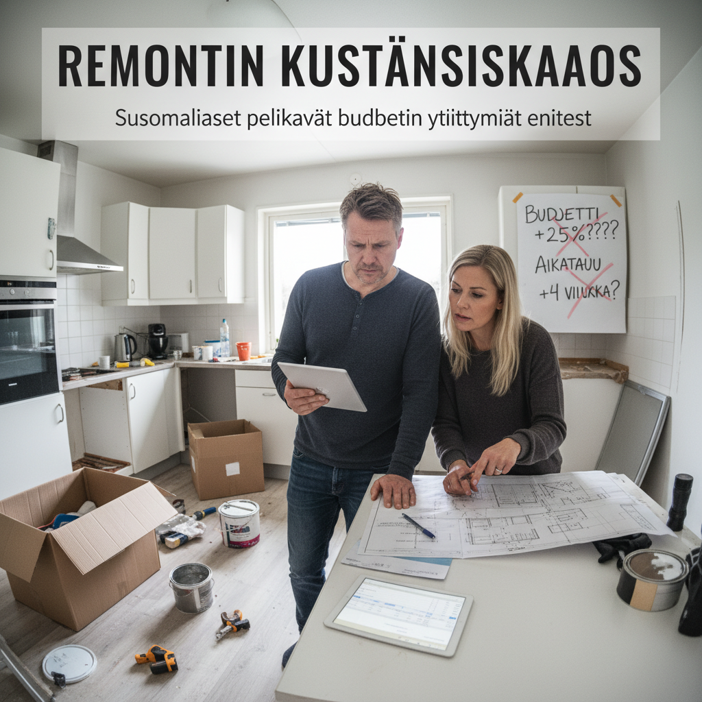 Tutkimus: Kustannusten karkaaminen on suomalaisten suurin remonttipelko