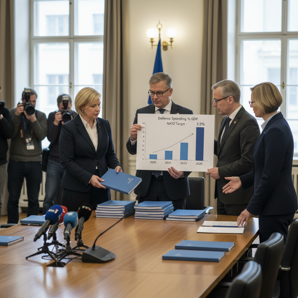 Työryhmä esittää puolustukseen Naton tavoitetasoa suurempia panostuksia
