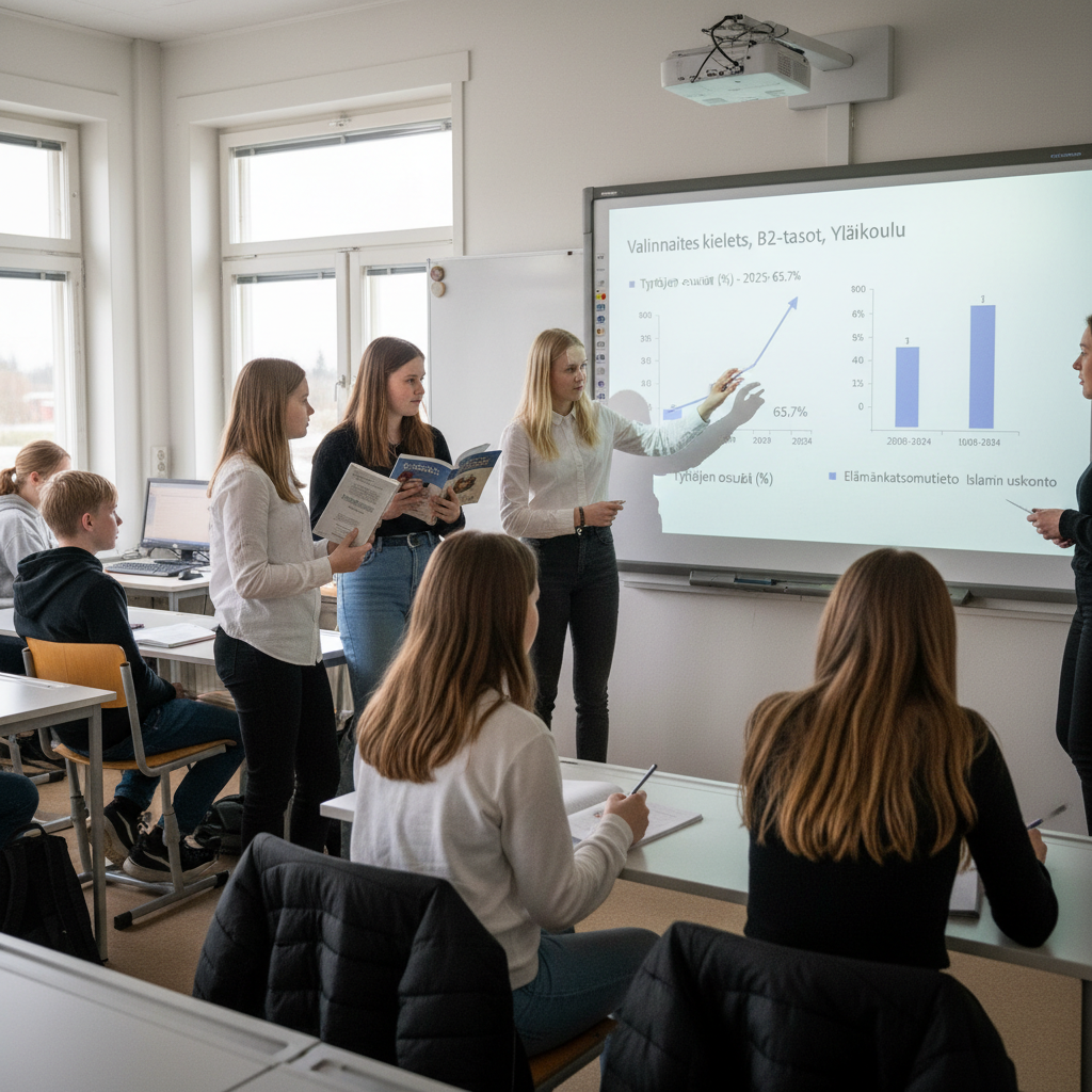 Tyttöjen osuus valinnaisten kielten opiskelussa kasvaa jälleen