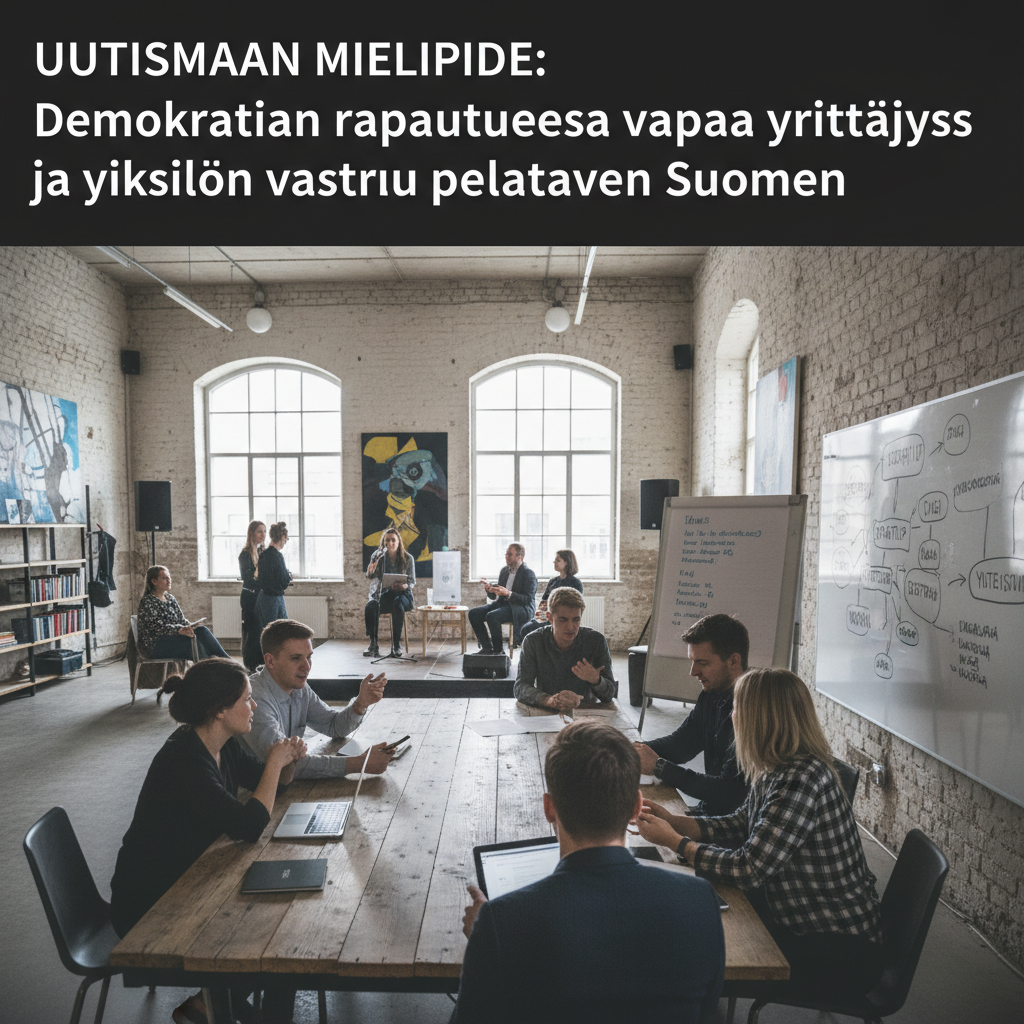 Uutismaan mielipide: Demokratian rapautuessa vapaa yrittäjyys ja yksilön vastuu pelastavat Suomen