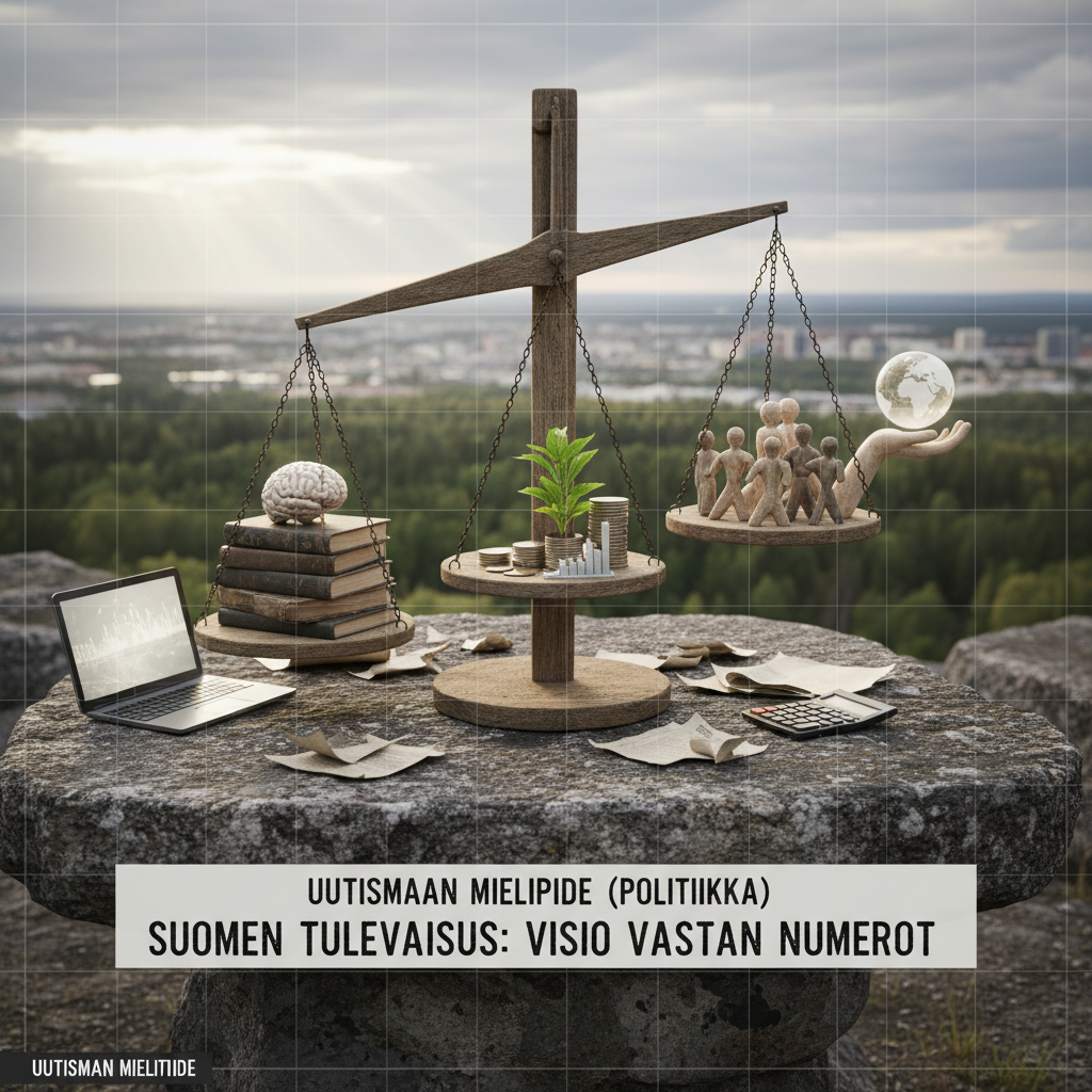 Uutismaan mielipide (Politiikka): Suomen tulevaisuus vaatii visiota, ei vain numeroita – koulutus, talous ja yhteiskunnan tuki puntarissa
