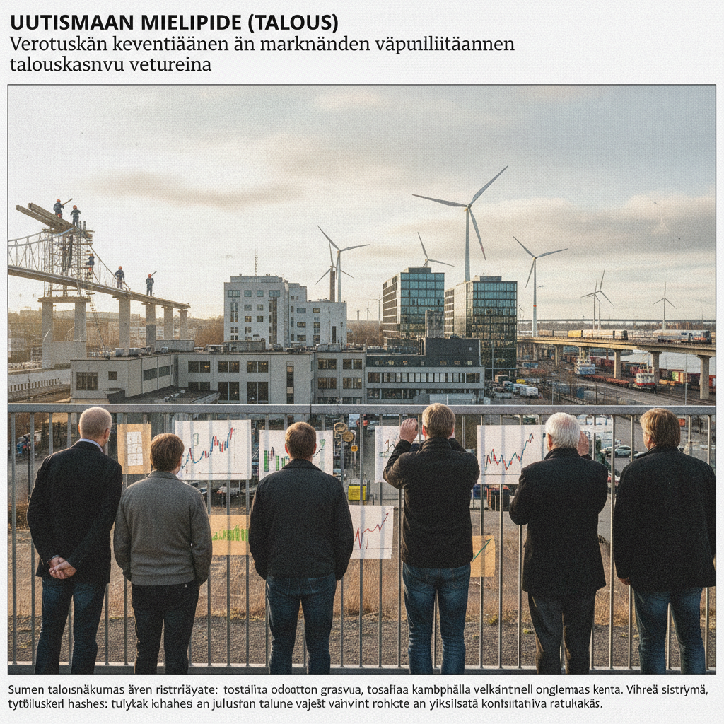 Uutismaan mielipide (Talous): Verotuksen keventäminen ja markkinoiden vapauttaminen talouskasvun vetureina
