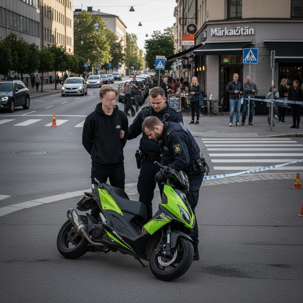 Vaarallisesti ajanut skootteristi jäi kiinni Varkaudessa