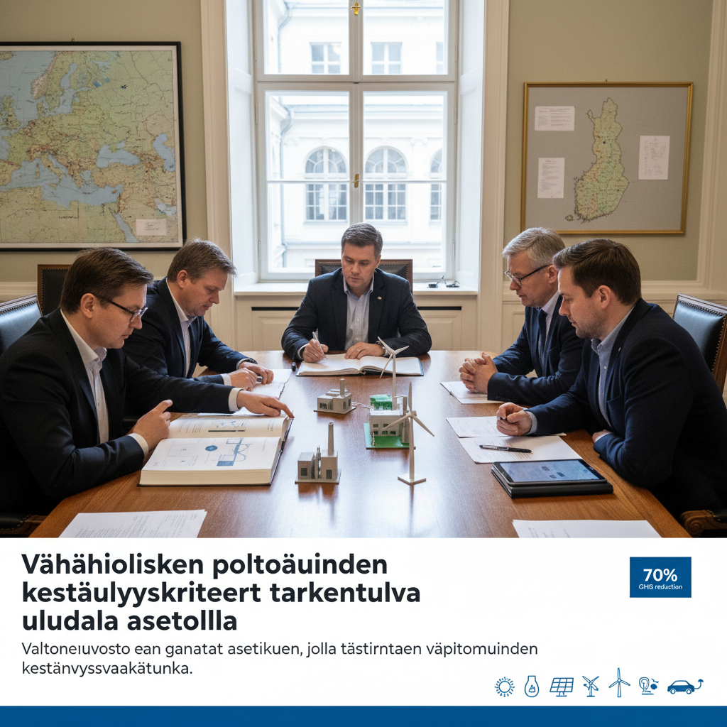 Vähähiilisten polttoaineiden kestävyyskriteerit tarkentuvat uudella asetuksella
