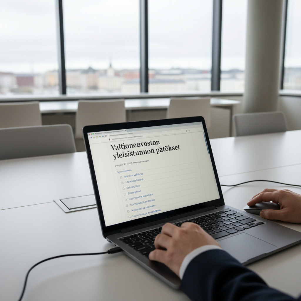 Valtioneuvoston yleisistunnon päätökset julkaistiin heinäkuun alussa