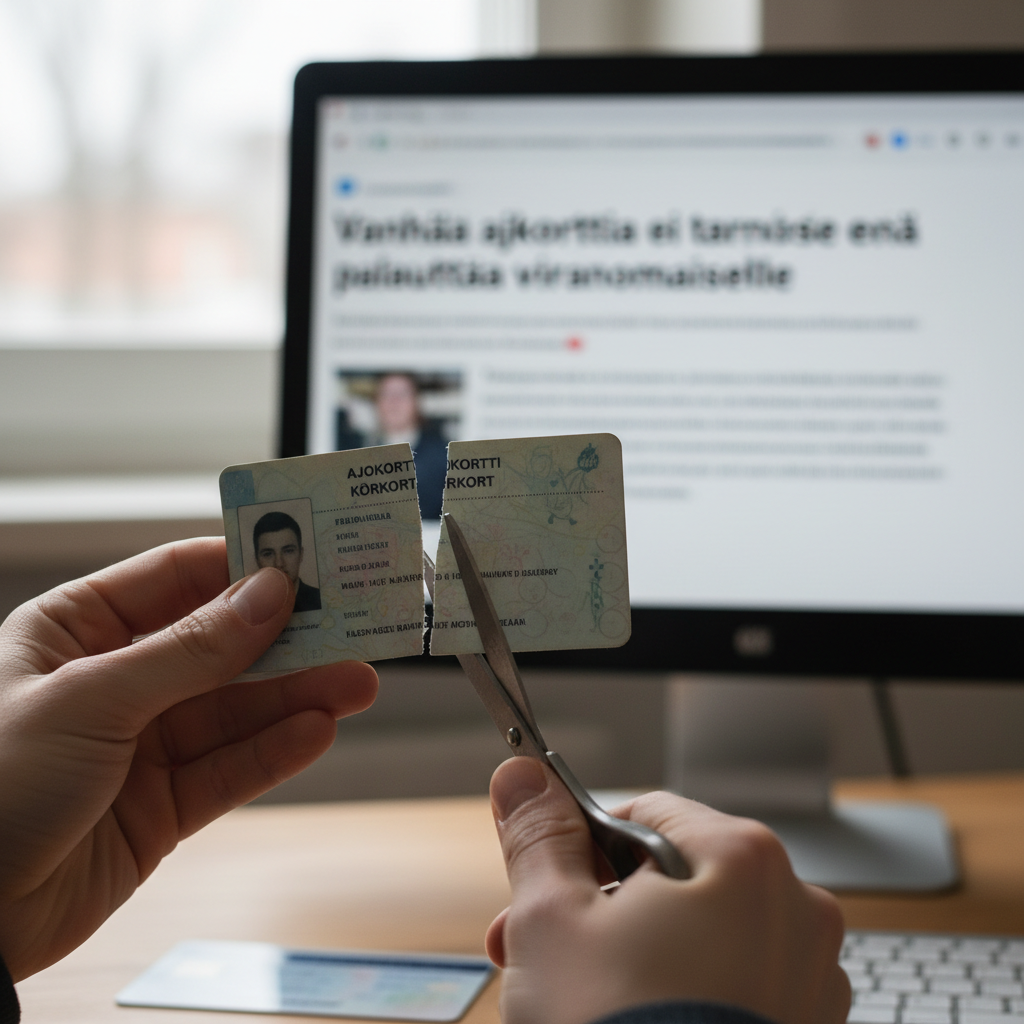 Vanhaa ajokorttia ei tarvitse enää palauttaa viranomaiselle