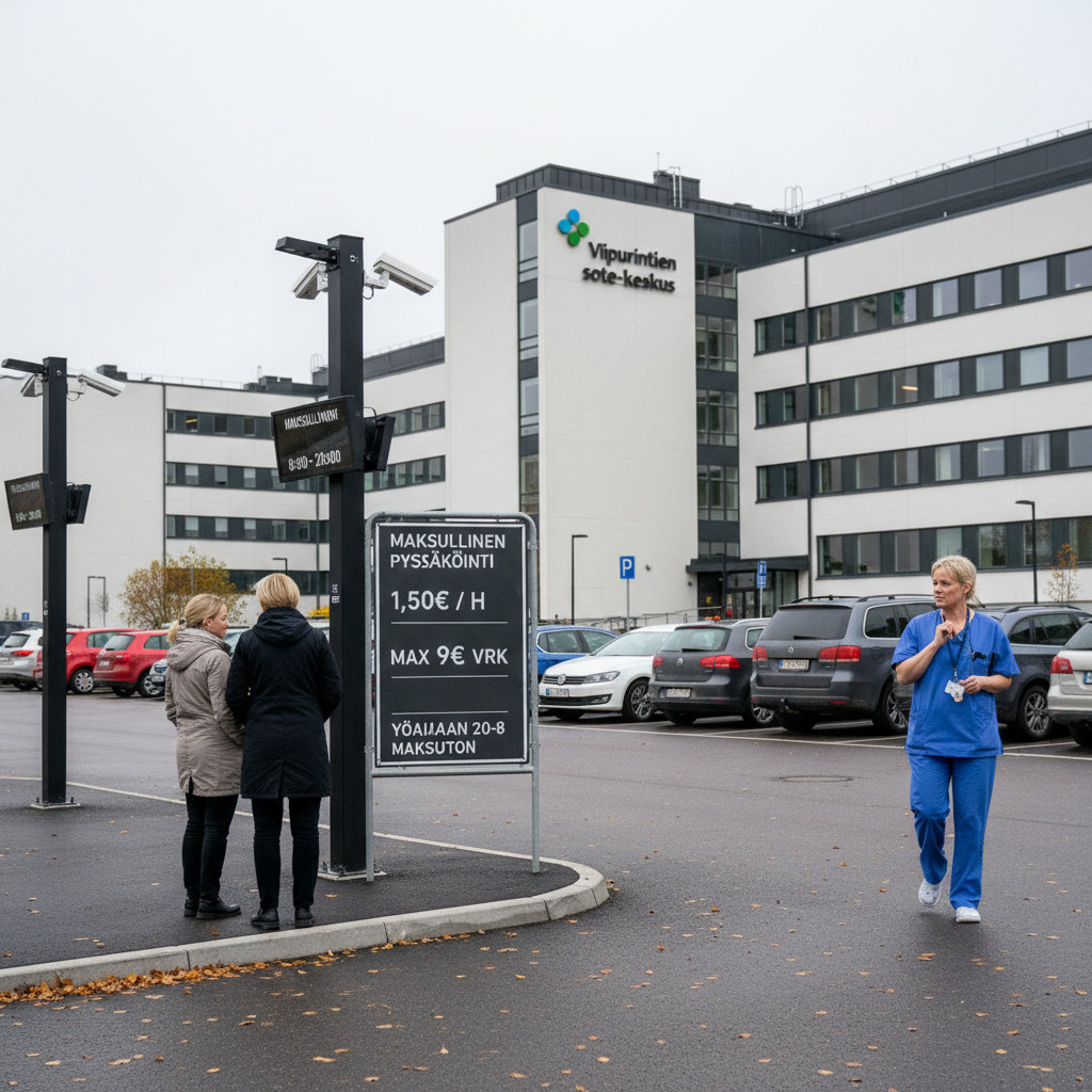 Viipurintien sote-keskuksen pysäköinti muuttuu maksulliseksi lokakuussa