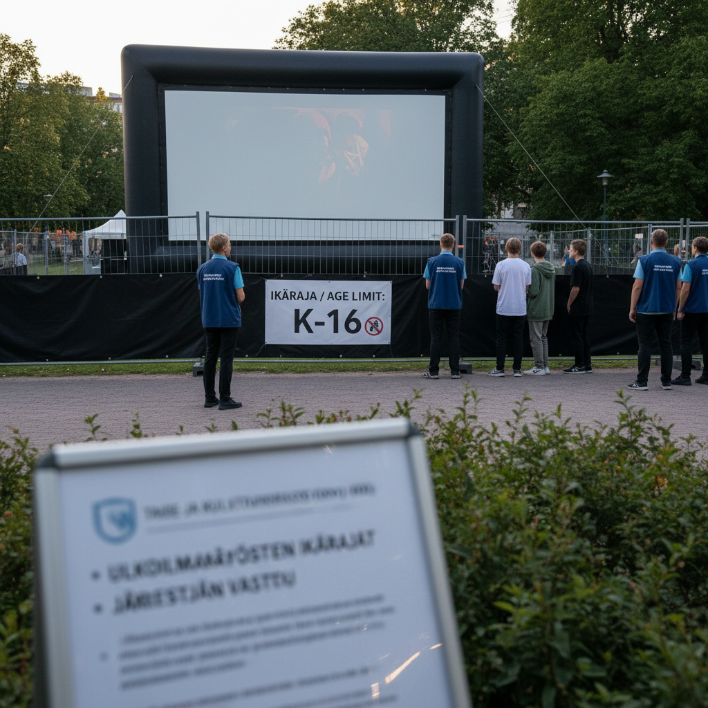 Virasto muistuttaa ulkoilmanäytösten ikärajoista ja järjestäjän vastuusta
