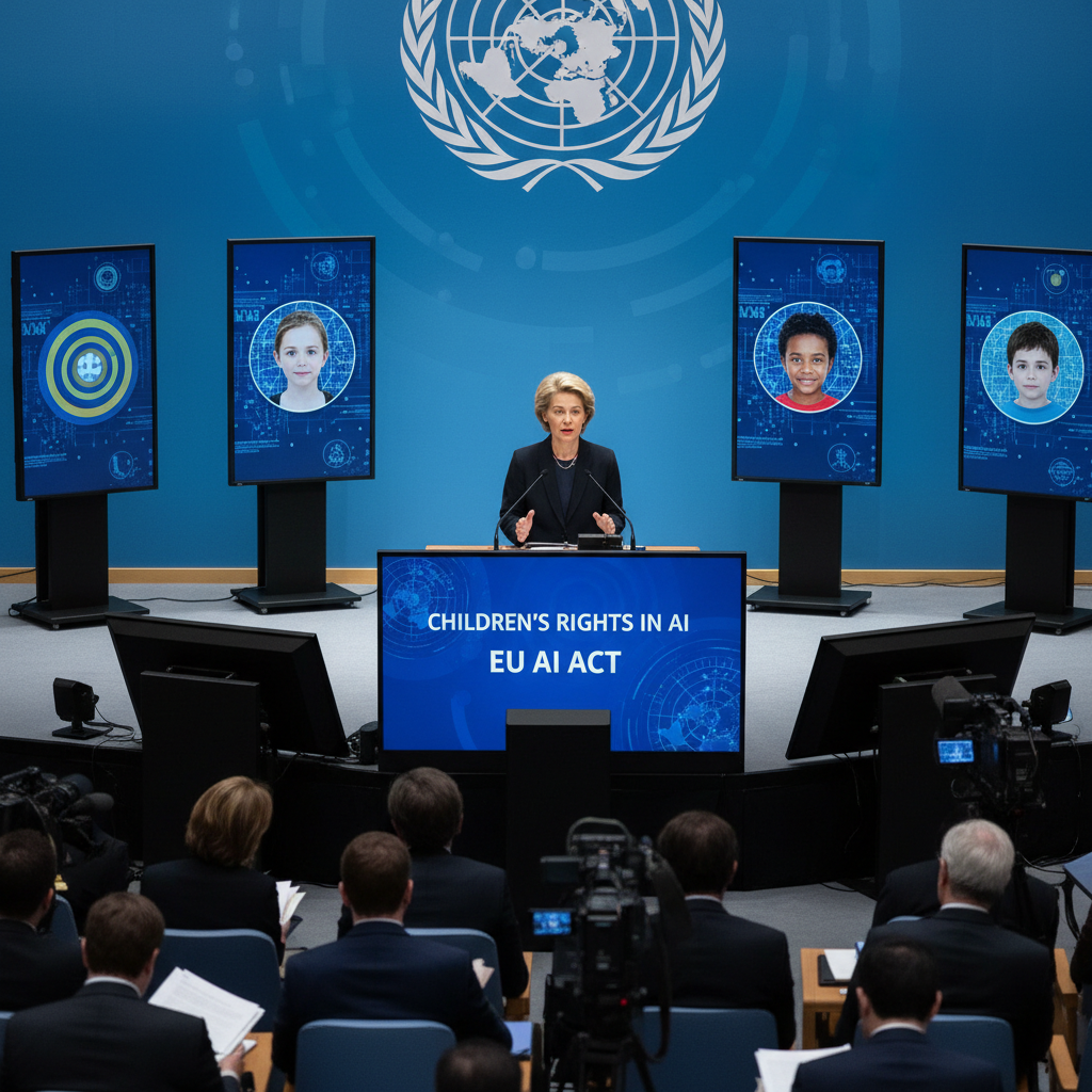 Von der Leyen peräänkuuluttaa lasten oikeuksien huomioimista tekoälyssä