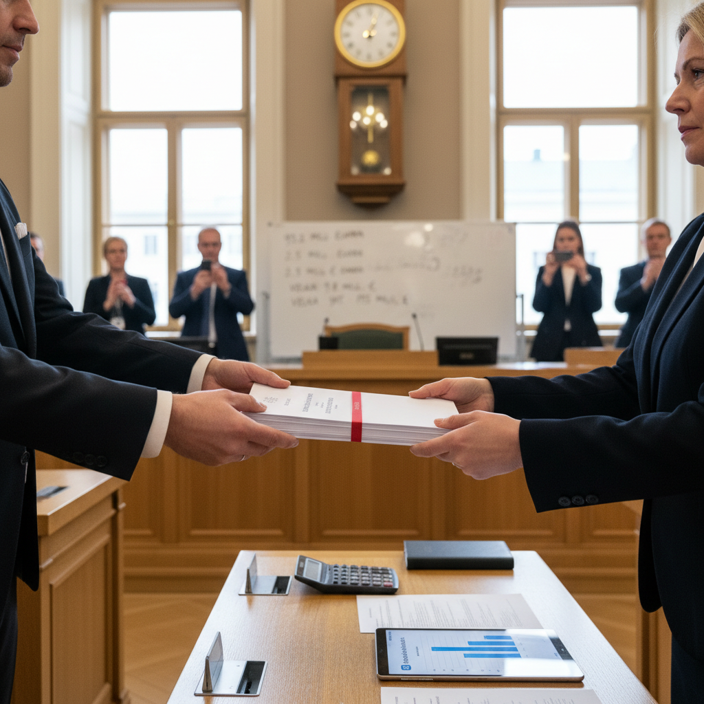 Vuoden 2027 talousarvioesitys siirtyi eduskunnan käsittelyyn