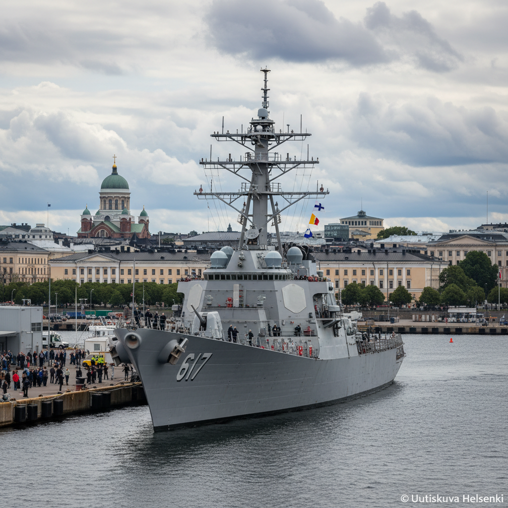 Yhdysvaltain ohjushävittäjä USS Paul Ignatius vierailee Helsingissä
