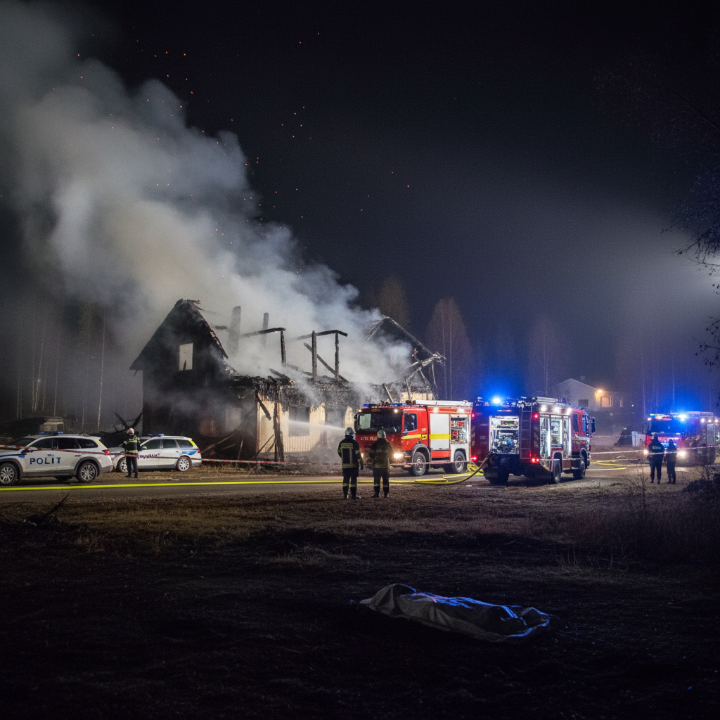 Yksi ihminen kuoli rakennuspalossa Jämsänkoskella