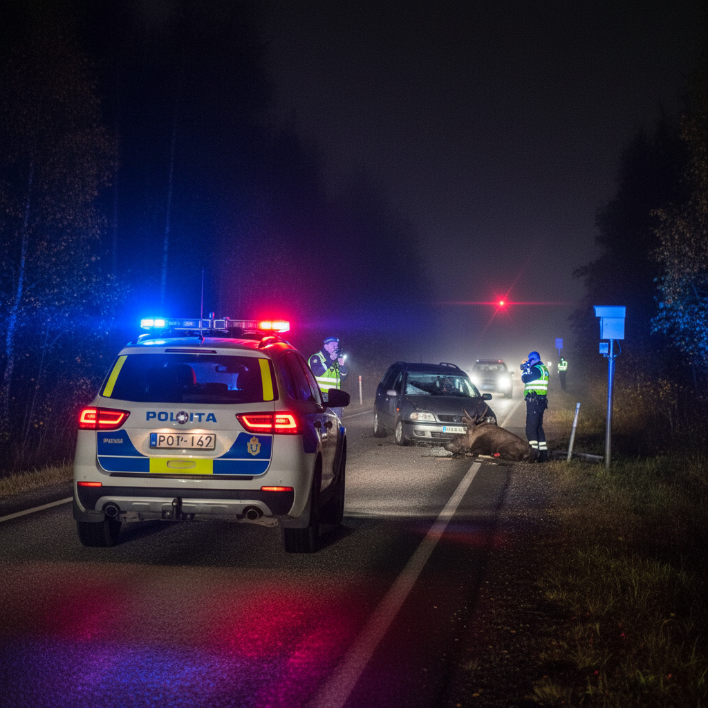 Ylinopeudet ja hirvikolarit työllistivät Oulun poliisia viikonloppuna